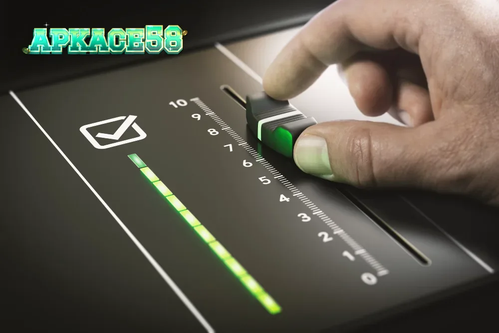 Visual abstrak tentang pertumbuhan bisnis dan teknologi permainan slot